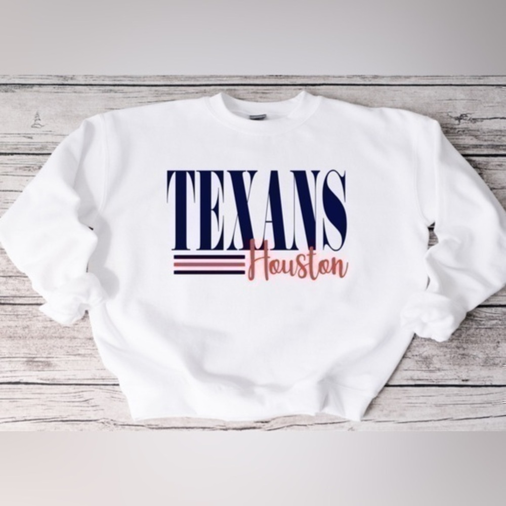 Texans striped crewneck